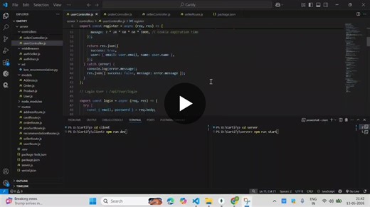 #mern #machinelearning #reactjs #nodejs #mongodb #knn #ecommerce #fullstackdeveloper #buildinpublic #cartify | Aesha Oza