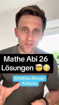Math A-Levels 2026 Solutions - Analysis in the non-calculator section in Hamburg 🤔