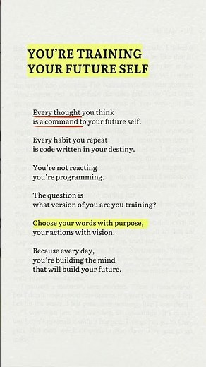 💭 Every Day You’re Programming Your Future Self 🔥
