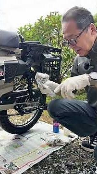 【CT125 Hunter Cub】Chain Maintenance with YAMAHA Chain Oil! #shorts