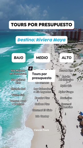 Tours por presupuesto ☀️ #cancun #playadealcarmen #tulum #islamujeres #quintanaroo #mexico #quintanaroomexico #turismomexico