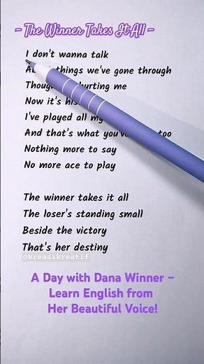 Dana Winner Sings "The Winner Takes It All" | A Heartfelt Rendition 💔🎤