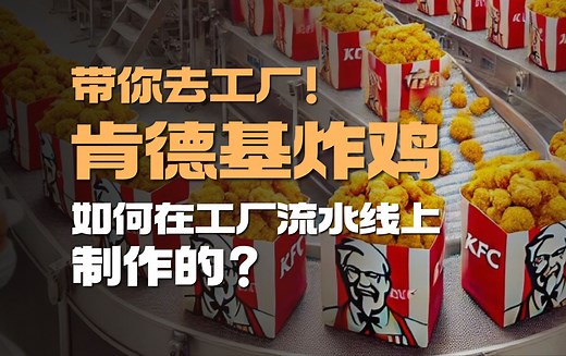 带你去工厂！ 肯德基炸鸡如何在工厂流水线上制作的?