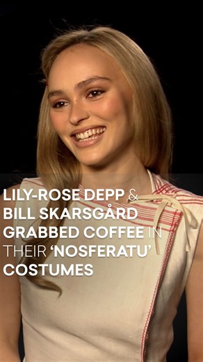 Lily-Rose Depp and Emma Corrin on seeing Bill Skarsgård in the 'Nosferatu' makeup for the first time 😂🧛‍♂️ #lilyrosedepp #emmacorrin #nosferatu #billskarsgard #vampire | The Hook