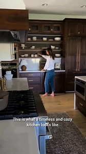 Timeless kitchen design ideas that make your home feel warm, functional, and cozy. From walnut cabinets to open dish racks, every detail here is intentional. Would you try this look in your home? 👇 #fblifestyle #KitchenDesign #HomeInspiration #CozyHome #InteriorTrends #KitchenMakeover | Aluminium Glass Design