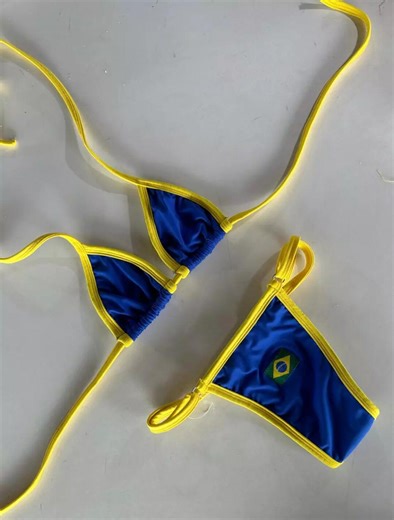 Brazilian Flag Bikini Set — Micro String - Etsy