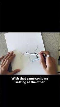 How to bisect a line using a compass