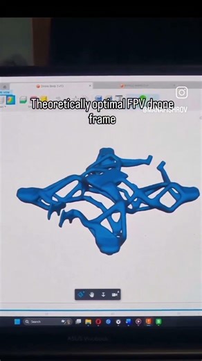 Theoretically optimal FPV drone frame #3dprinting #fpvdrone #fpvracing #cad