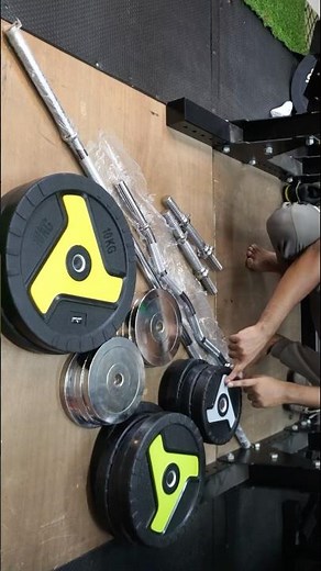 Unboxing Home Gym Set - Dumbbells, rubber weights, barbells