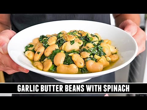 Garlic Butter Beans with Spinach | HEALTHY & Delicious 20 Minute Recipe