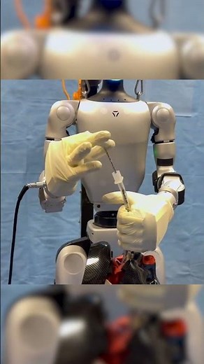Humanoid robot performs medical procedures using remote control