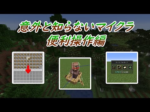 【ゆっくり】意外と知らないマイクラ 便利操作編【JAVA版1.17】