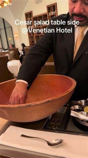 Delicious Tableside Caesar Salad at Venetian Las Vegas