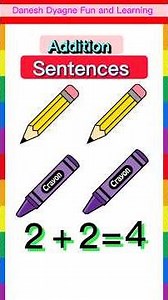 Addition Sentences | Number Sentence | Additon for Kids