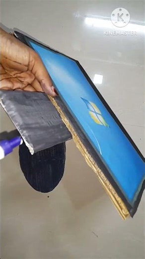 how to make cardboard monitor|| #cardboard craft #youtubeshort #diycrafts diy cardboard monitor