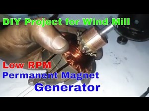 How to Build LOW RPM Permanent Magnet Alternator from old 12V DC Motor|DIY Project