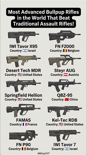 Most Advanced Bullpup Rifles in the World | Modern Military Weapons Explained