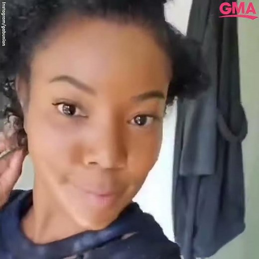 Gabrielle Union shows off her natural curls | GMA Digital