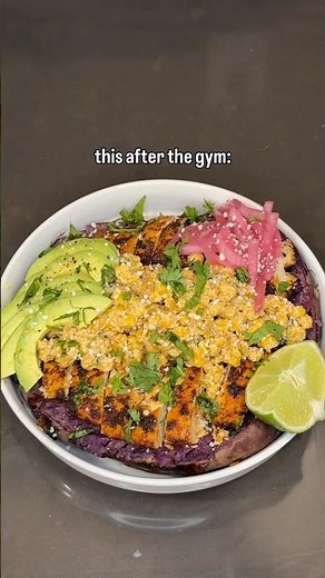 PURPLE SWEET POTATO STREET CORN CHICKEN #highprotein #mealprep #cleaneating #fitnessmeals #gymfood