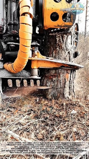 Powerful Tree Harvesting Machine in Action! #shorts