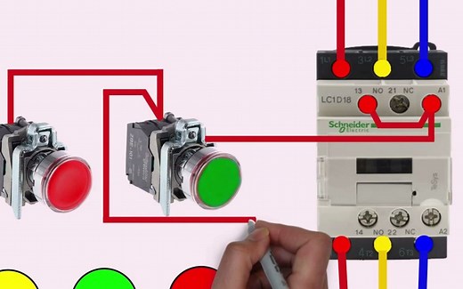 3相电动机星-三角降压启动完整接线/星-三角控制连接/解释