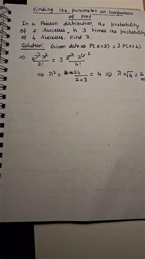 Finding the parameter on comparison of probability mass function