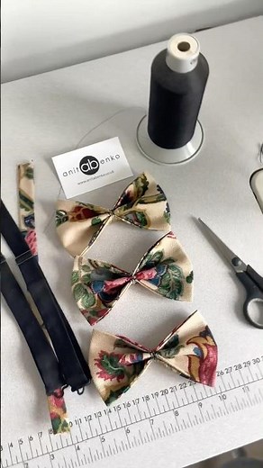 How to make Men’s Bow tie with matching pocket square, Anita Benko #handmade #diy #sewing