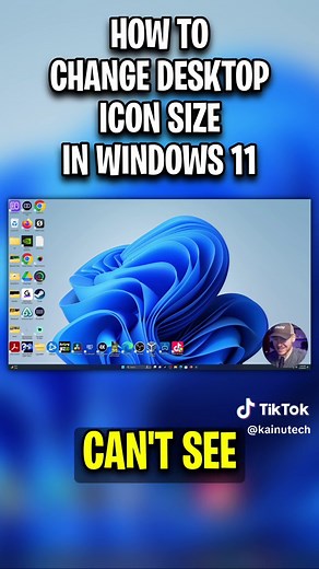 How to your Change Desktop Icon Size in Windows 11! #windows11 #windowstips #computertips #guide #tutorial #windows10 #tech