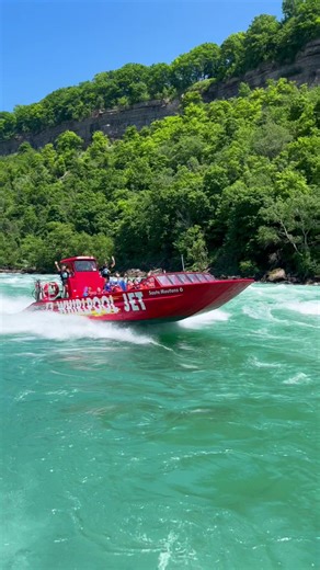 Thrills come from every angle in the Whirlpool! 🌀Think you can you handle it? Book your adventure now! #ThrillSeekers #AdventureAwaits #OutdoorFun #NiagaraFalls #JetBoating #SummerSplash #WhirlpoolJet | Whirlpool Jet Boat Tours
