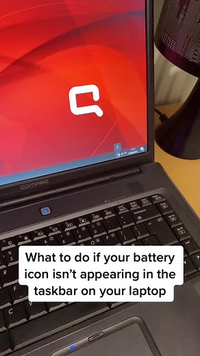 How to Fix Missing Battery Icon on Laptop Taskbar