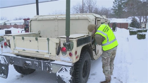 Arkansas National Guard assists stranded drivers, monitors road amid winter storm