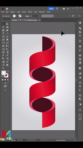 Shape Design 3D in Adobe Illustrator #shape #3d #adobeillustrator #graphicdesign #learnwithtiktok #fyb #viral