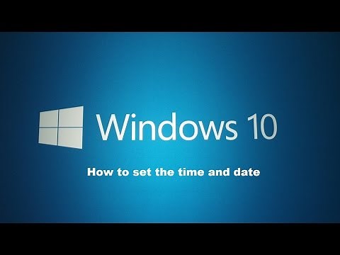 How to set the time and date within Windows 10