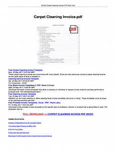 Carpet Cleaning Invoice Template - Fill Online, Printable, Fillable, Blank | pdfFiller