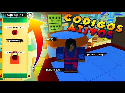 TODOS OS NOVOS CÓDIGOS DO SHINDO LIFE COM MUITO SPINS - ROBLOX (SHINOBI LIFE 2) *NEW CODES*