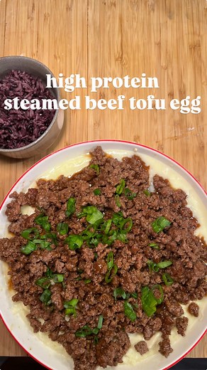 High Protein Beef and Tofu Steamed Egg Recipe