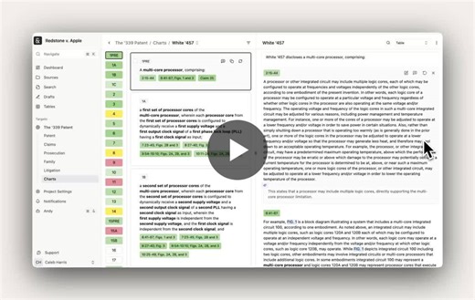 Most claim chart tools are built for generic analysis, not litigation. They produce surface-level outputs, lack collaborative editing, fail to account for relationships across claims and claim… | Caleb Harris
