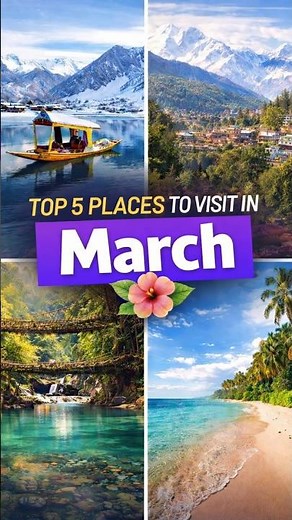 Top 5 Must Visit Places in India in March #TravelIndia #BestPlacesInIndia | Top 5 Travel Places