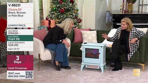 You are watching Duraflame - Heaters on QVC2®. Shop the show, here: https://qvc.co/shopqvc2december2025 | QVC Live