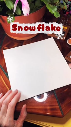 Untangling Addie on Instagram: "Snowflake: You can do this art! It’s easy and requires little planning or skill! Grab some supplies that you already have (or ask me about my supplies), and let’s have some fun together! #watercolor #snowflake #imtired #easyart #winter"