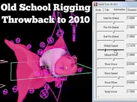 Throwback to 2010: Goldfish Rigging in Maya 2009 🐟
