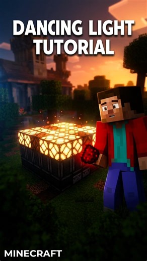 Dancing light tutorial in Minecraft #minecraft #minecraftshorts #shorts