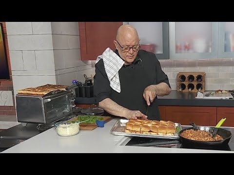 Dean's recipe for BBQ Chicken sliders with caramelized onions