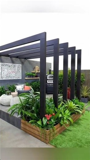 Ideas for decorating your home with simple and beautiful pergolas 🏠🌳🏡