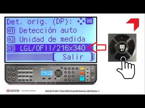 ECOSYS M2040dnL Series Copia mezclando hojas tamaño carta y oficio