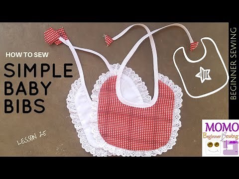 How to Sew: Simple Baby Bibs - Beginners Sewing Lesson 25