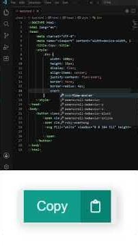 تصميم زر Copy Button بـ CSS فقط في دقيقة واحدة 🔥 | Frontend Developer Tutorial