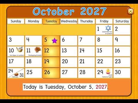 Starfall Calendar October 5, 2027
