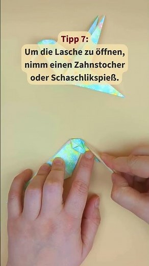Kolibri: Origami für Anfänger - Falttipp 7 , Basteltipps mit Papier💡 #origamianfänger #origamileicht