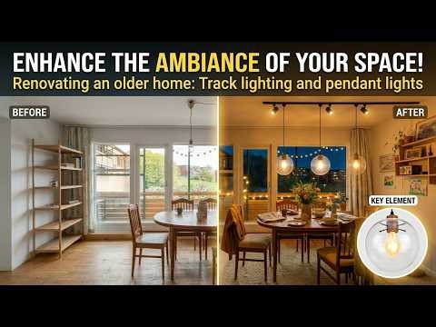 Extreme Rental Makeover: Transform Your Room with Track Lighting & Glass Pendants! ✨